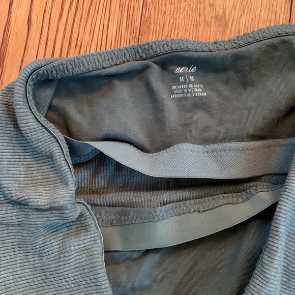 Aerie Ribbed Tube Top - Crop Top - Size Medium - Sage - Picture 3 of 5